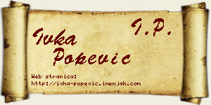 Ivka Popević vizit kartica